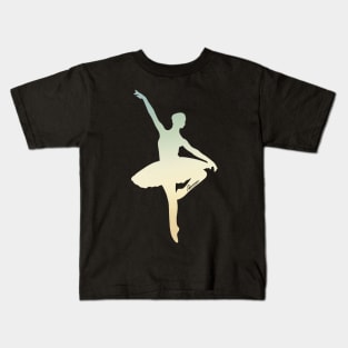 Classical Dancer Green Tones Kids T-Shirt